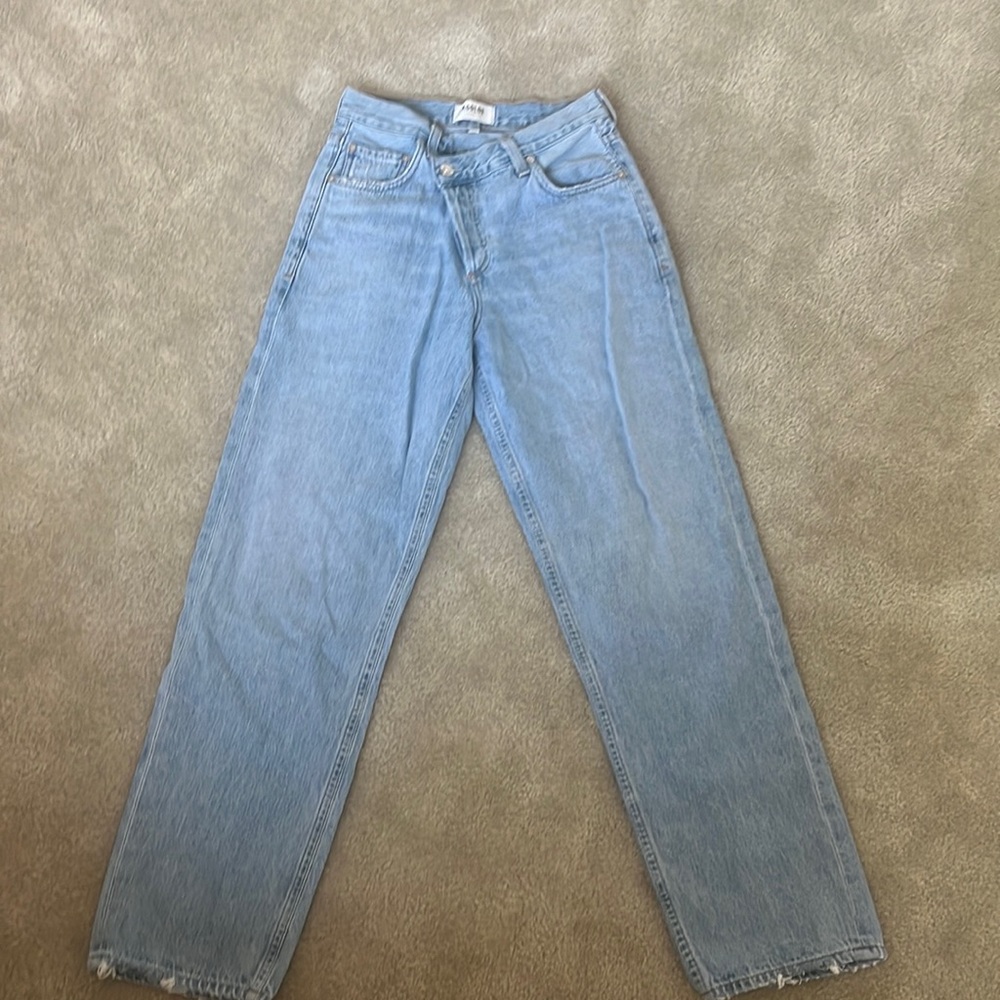 Agolde asymmetrical button jeans 23